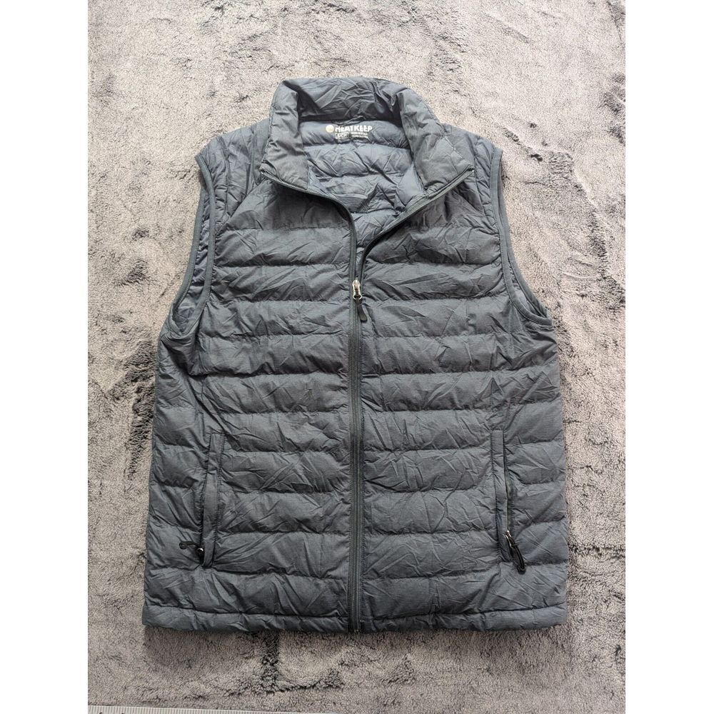 Heat Keep Puffer Sleeveless Vest Women's Size Small Gray